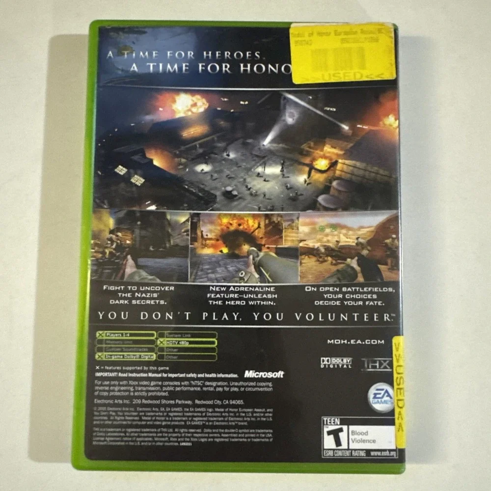 TESTED Medal of Honor: European Assault (Microsoft Xbox, 2005) CIB COMPLETE